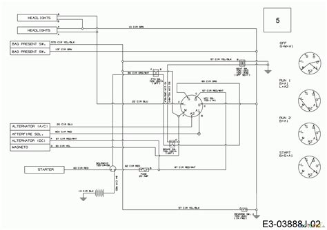 MTD Tracteurs de pelouse MTD 92 13I2765E600 2019 Plan électrique