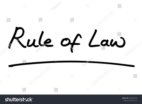 Rule Law Handwritten On White Background Stock Illustration 1896555076