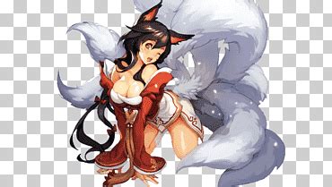 Liga De Leyendas Ahri Anime Fan Art De Nueve Colas Fan Lobo Azul Cg