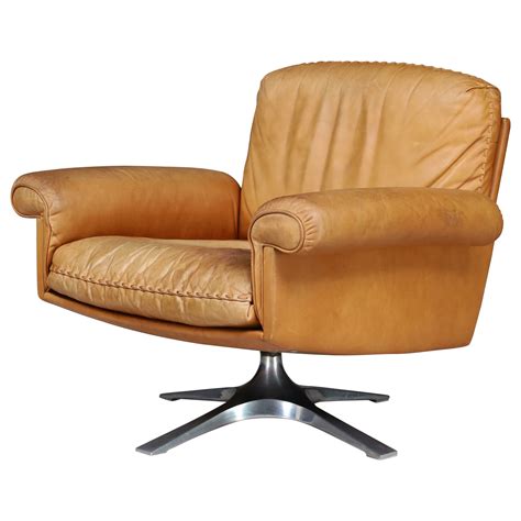 S Model Ds Cognac Leather Lounge Chair By De Sede Switzerland