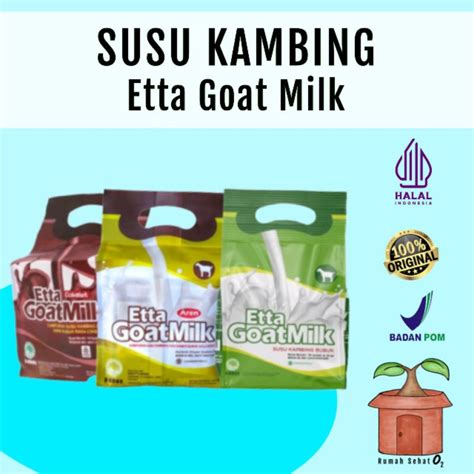 Jual ETTA GOATMILK SUSU KAMBING ETAWA PREMIUM HNI HIJAU AREN COKELAT