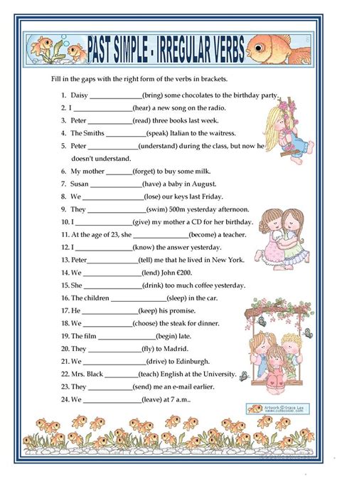 Simple Past Exercises For Revision Worksheet Free Esl Printable