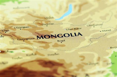 World Map Or Atlas Of Mongolia Asian Country Stock Image Image Of