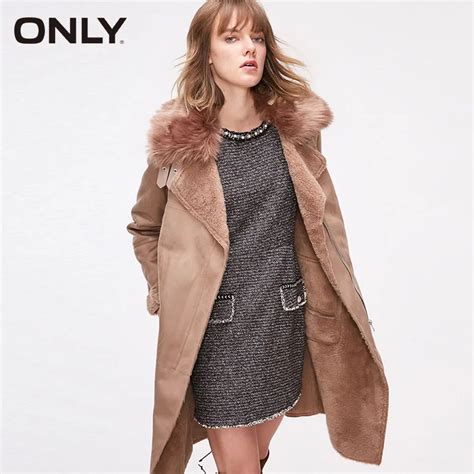 ONLY женское зимнее теплое пальто с отстегивающимся воротником и ...