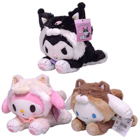 23cm Cartoon Stuffed Animals Kuromi My Melody Cinnamoroll Plush Toy