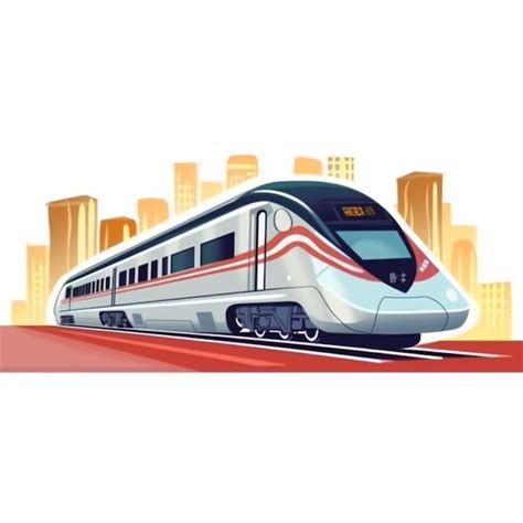 Premium Ai Image A Vector Illustration Of A Modern Commuter Train