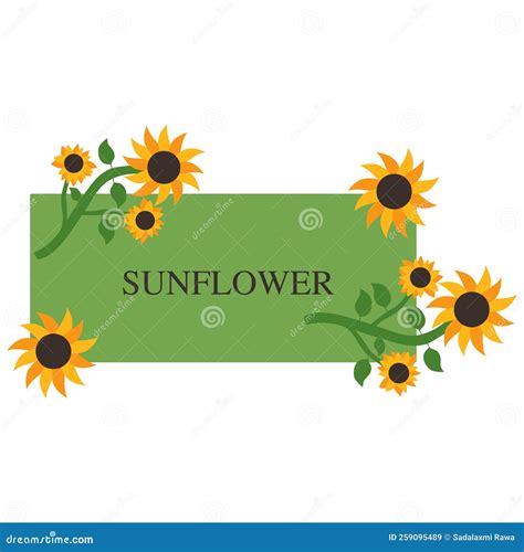 Sunflower Banner Stock Image Illustration Of Designs 259095489