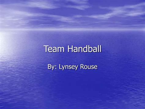 Ppt Team Handball Powerpoint Presentation Free Download Id1064914