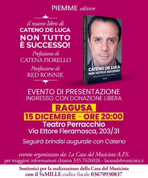 RAGUSA Presentazione del libro di Cateno De Luca NON TUTTO È