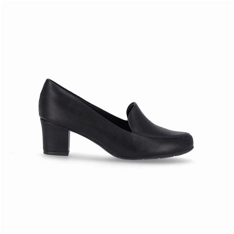 Loafer Piccadilly Laura Salto M Dio Feminino Preto