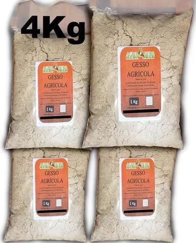 Fertilizante Gesso Agricola Pacote 4kg Sulfato Calcio Adubo MercadoLivre