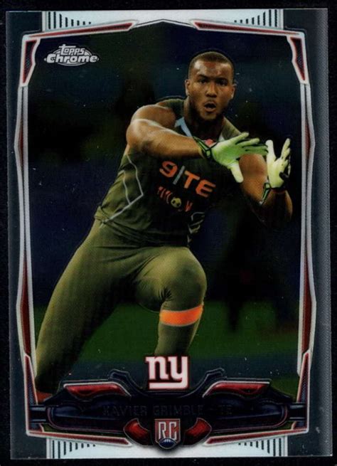 Amazon 2014 Topps Mini Chrome 156 Xavier Grimble NY Giants NFL