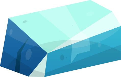 Blue Ice Crystal In Cartoon Style 21608661 Png