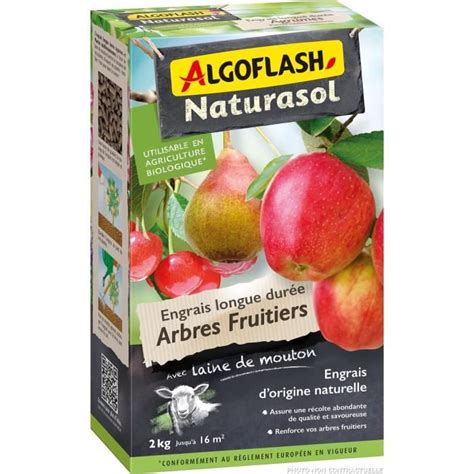 Engrais longue durée Arbres fruitiers ALGOFLASH NATURASOL 2kg