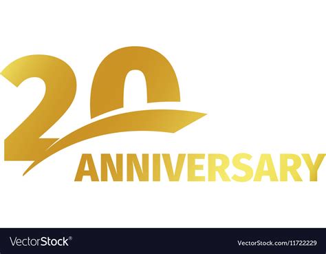 Isolated Abstract Golden Th Anniversary Logo Vector Image