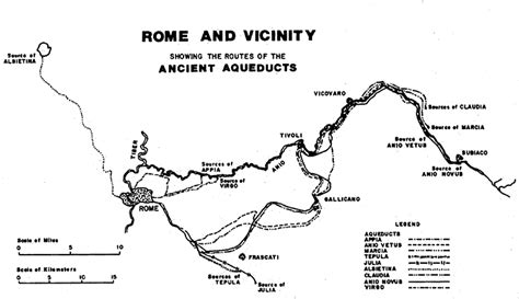 Roman Aqueducts Map