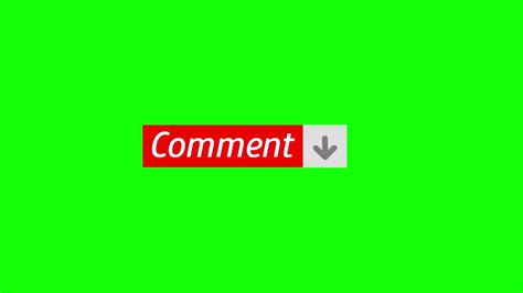 Green Screen Animated Comment With Sound Youtube