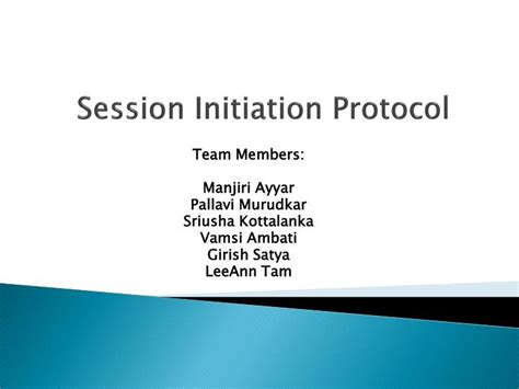 Ppt Session Initiation Protocol Powerpoint Presentation Free