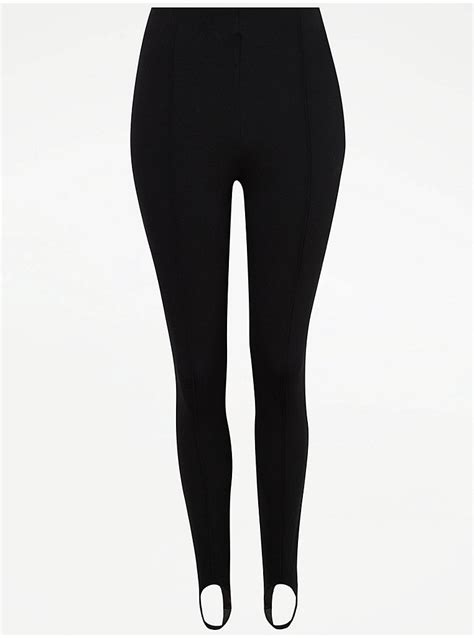 Black Ponte Stirrup Leggings Women George At Asda