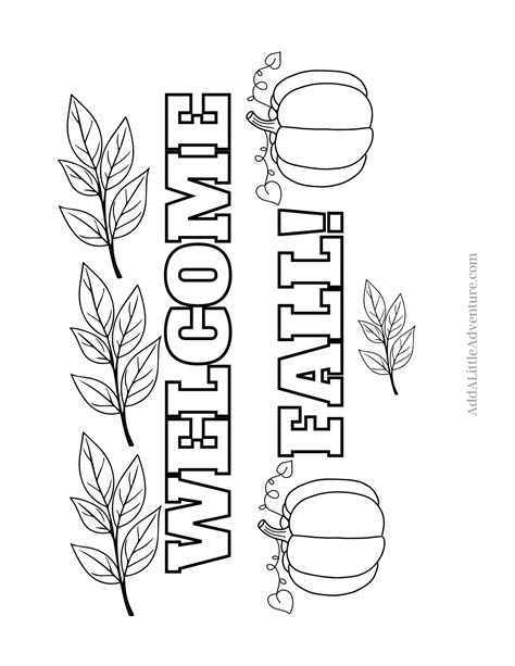 Welcome Fall Coloring Sheets At Ganephraimblog Blog