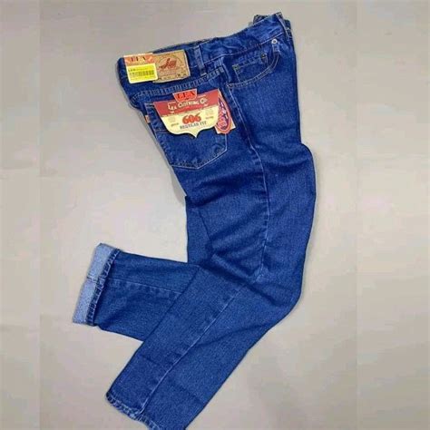 Jual Celana Jeans Reguler Lea 606 Hitam Garment Biru Muda Biru Tua