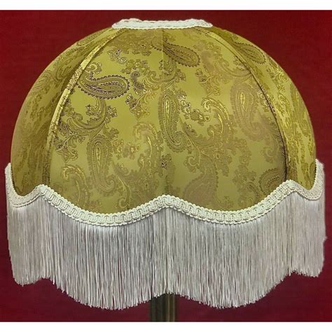 Paisley Gold And Cream Dome Fabric Lampshades