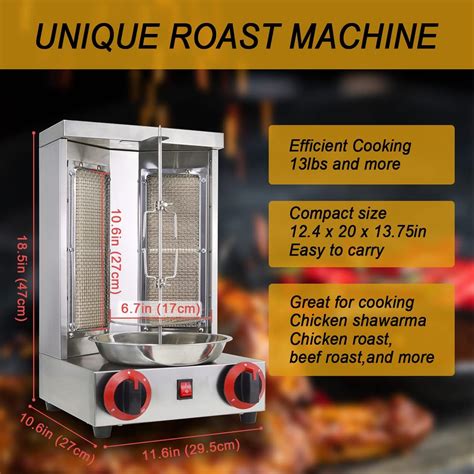 Li Bai Shawarma Machine Doner Kebab Grill V Gyro Rotisserie Gas