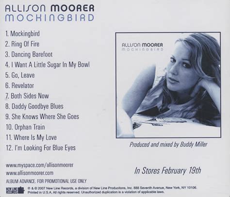 Allison Moorer Mockingbird Us Promo Cd R Acetate 429237