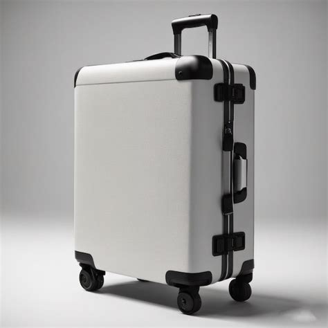 Premium AI Image | White travel suitcase for holidays or international ...