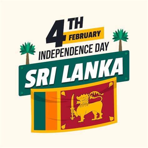 Free Vector Flat Sri Lanka Independence Day Illustration