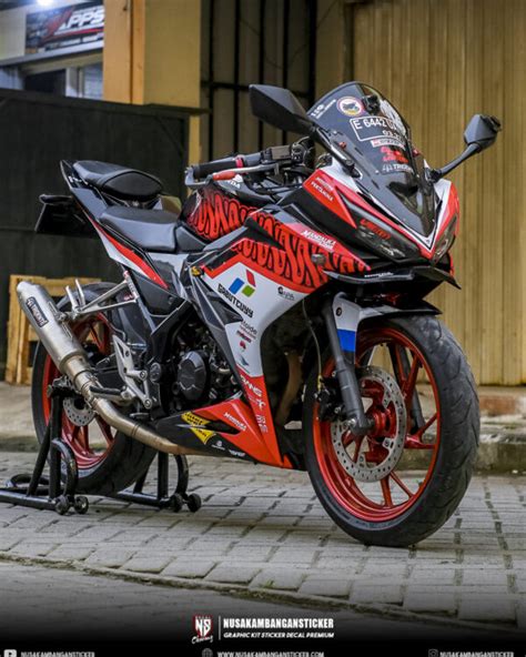 Sticker Motor Honda Cbr R All New Livery Mandalika Hitam Orens