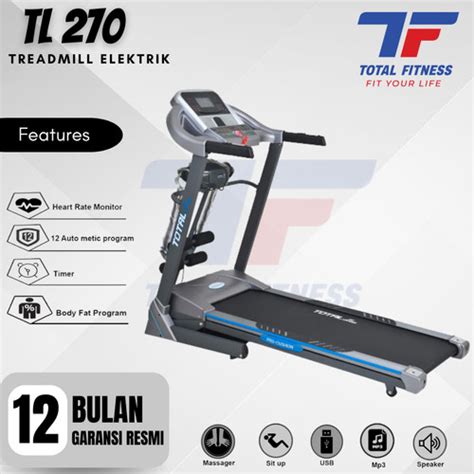 Promo Treadmill Elektrik Total Gym Type Tl Garansi Tahun Cicil