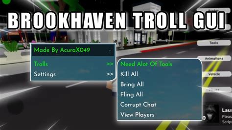 ROBLOX SCRIPT Brookhaven Troll Gui Script ARCEUS X YouTube