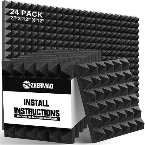 Buy Zhermao Pack Acoustic Foam Panels Inches Thick Sound Proof