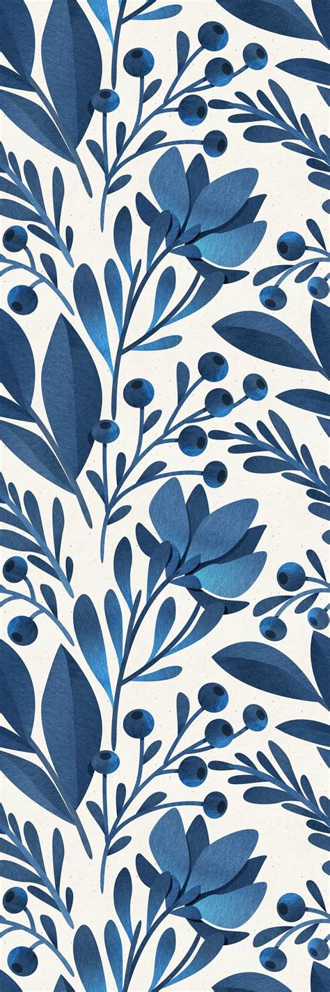 Removable Wallpaper Self Adhesive Wallpaper Blue Flowers And Etsy Iphone Wallpaper Vintage