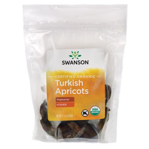 Swanson Certified Organic Turkish Apricots Unsulphured Oz Package