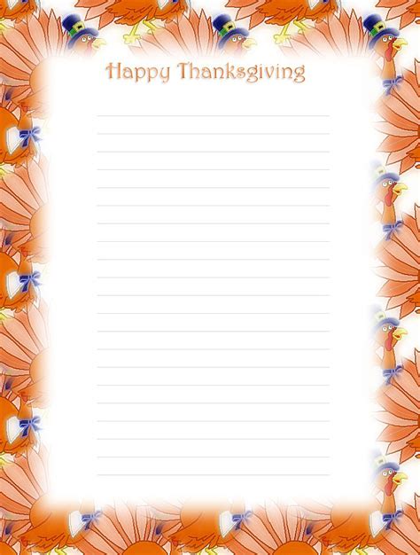 Printable Thanksgiving Stationery