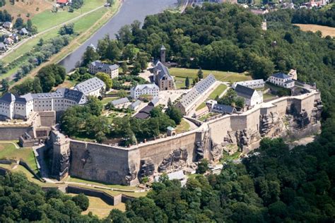 Luftbild Königstein Festung Königstein an der Elbe im Landkreis