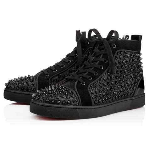 Louis Orlato Glitter Luminor Black Glitter Canvas Men Shoes Louboutin Louis Vuitton Shoes