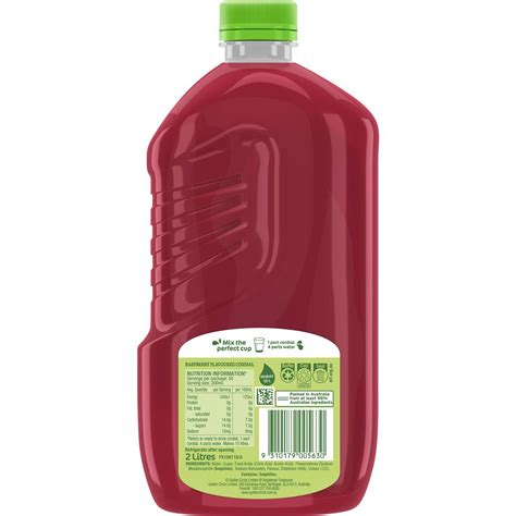 Golden Circle Cordials Raspberry Cordial 2l Woolworths