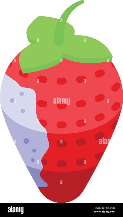 Strawberry Bacteria Icon Isometric Vector Contaminated Food Safety