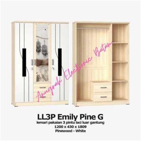 Jual Lemari Pakaian Olympic Gstar Series Ll3p Emily Pine G Lemari Baju