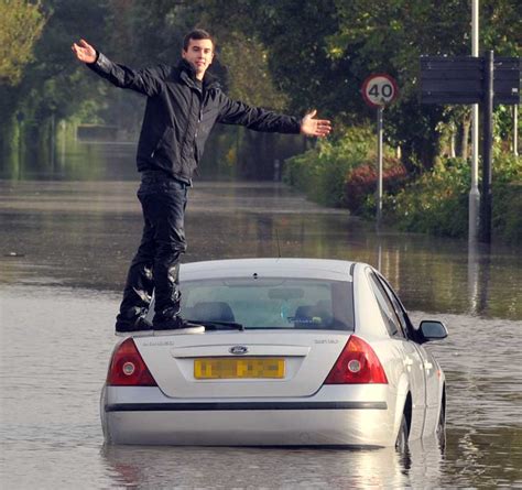 Car Driver Caught Out By Floods In Dorset Dorset Media Service