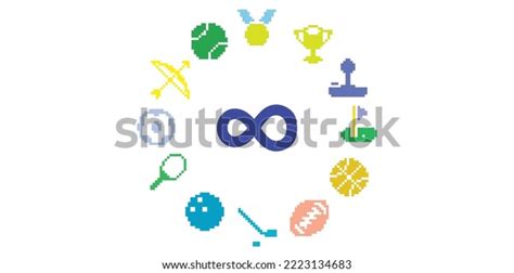 Vector Illustration Blue Infinity Symbol Digital Stock Vector (Royalty ...