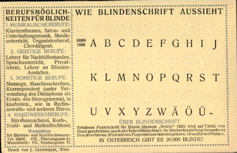 Präge Buchstaben Ansichtskarte Postkarte Blindenschrift akpool de