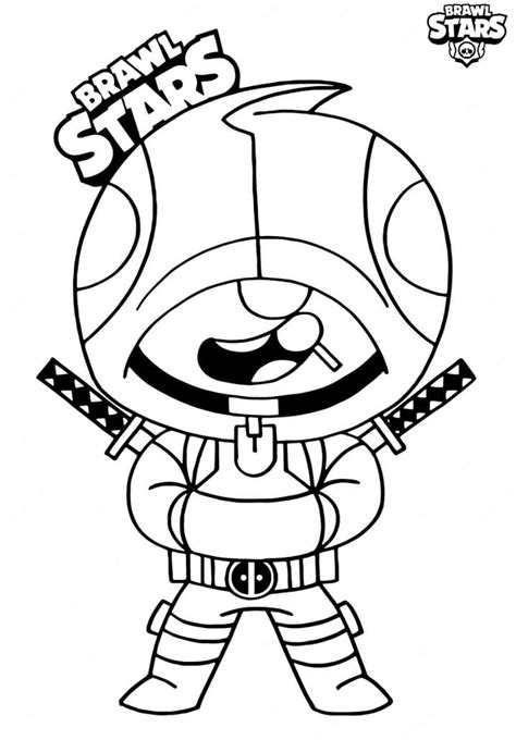 Leon Brawl Stars Coloring Pages Free Printable Coloring Pages For Kids