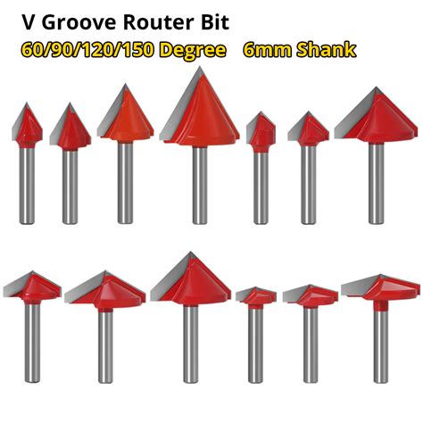 Pcs Mm Shank V Groove Grooving Router Bit Degree V