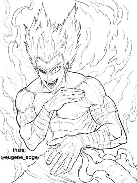 One Punch Man Garou Sketch Fanart Rfanart