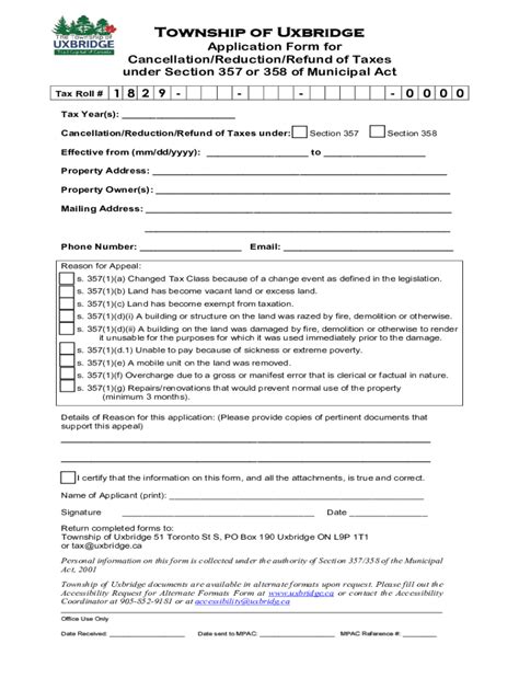 Fillable Online Forms Uxbridge Catraffic Calming Request Formtraffic