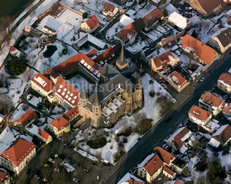 Luftbild Bad Wimpfen Winterluftbild Kirchengebäude Stiftskirche St